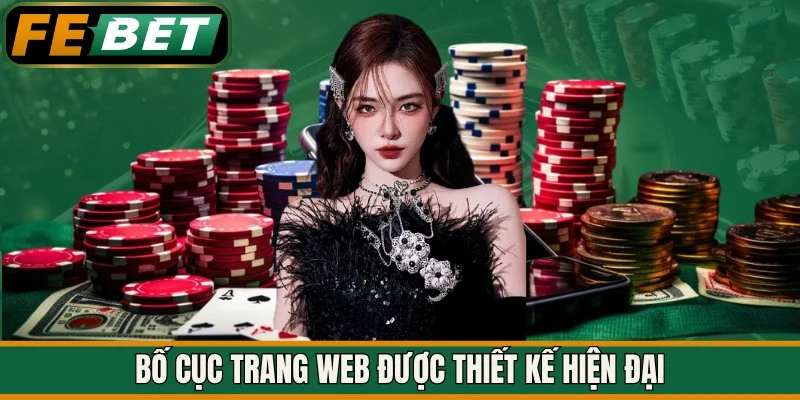 Bố cục trang web được thiết kế hiện đại, dễ dàng thao tác